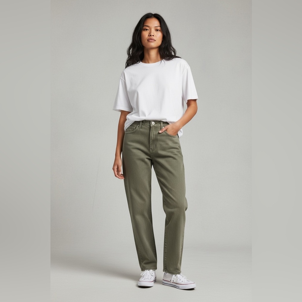 Zara Classic Mom Olive Women's Jeans Size 4